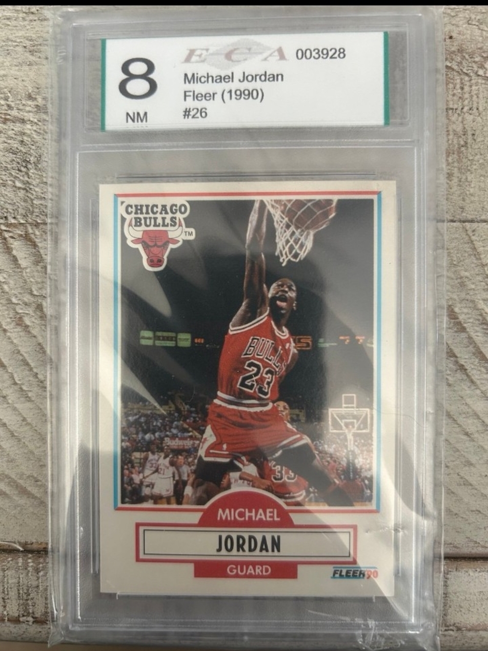 Michael Jordan 1990 Fleer #26 ECA 8 Bulls HOF